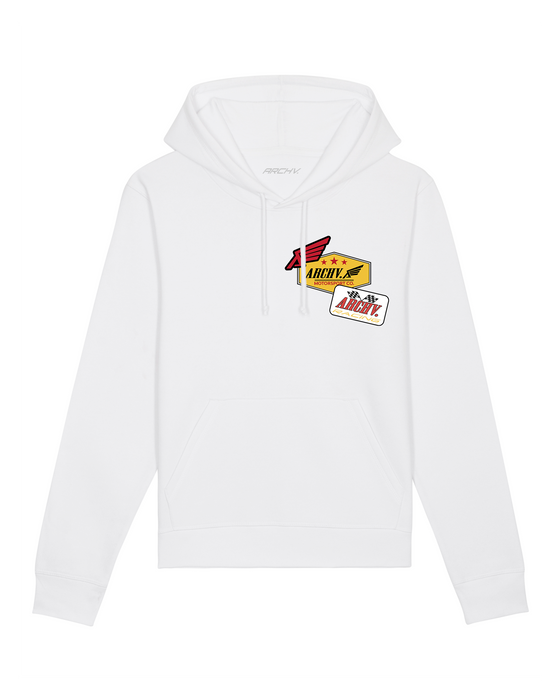 ARCHV BADGE WHITE HOOD