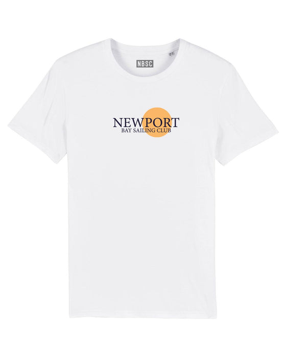 NEWPORT BAY SAILING CLUB  WHITE SUN T SHIRT