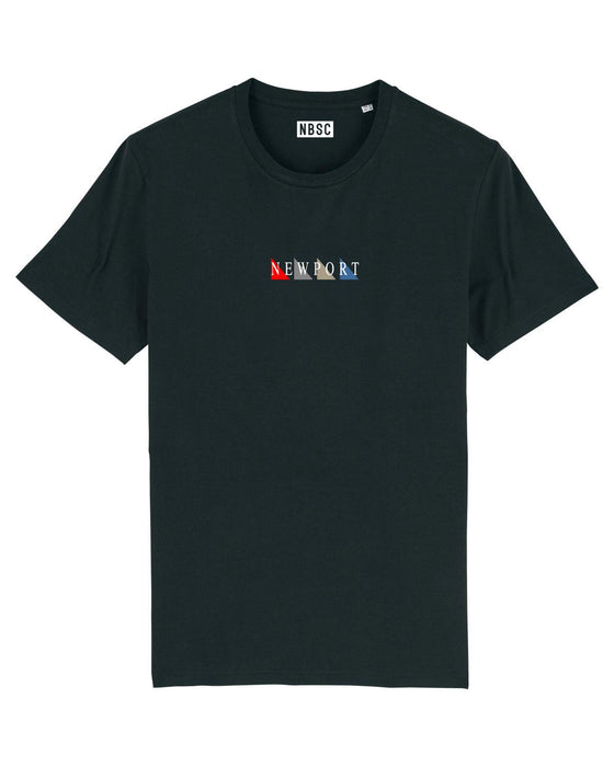 NEWPORT BAY SAILING CLUB BLACK SAIL T SHIRT