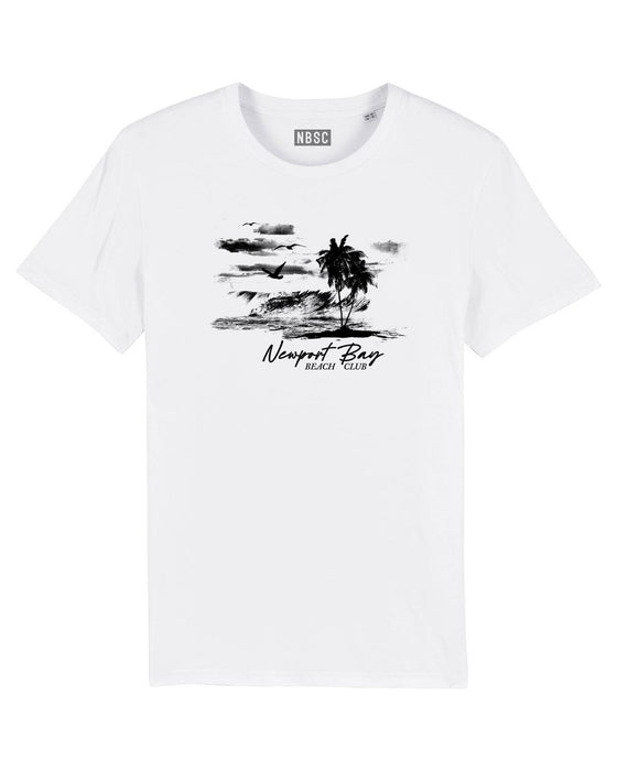 NEWPORT BAY SAILING CLUB WHITE BEACH CLUB T SHIRT