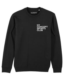  NY CONCEPT  SKATE BACK PRINT CREW NECK SWEATER BLACK