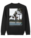 NY CONCEPT BASKETBALL BACK PRINT CREW NECK SWEATER BLACK