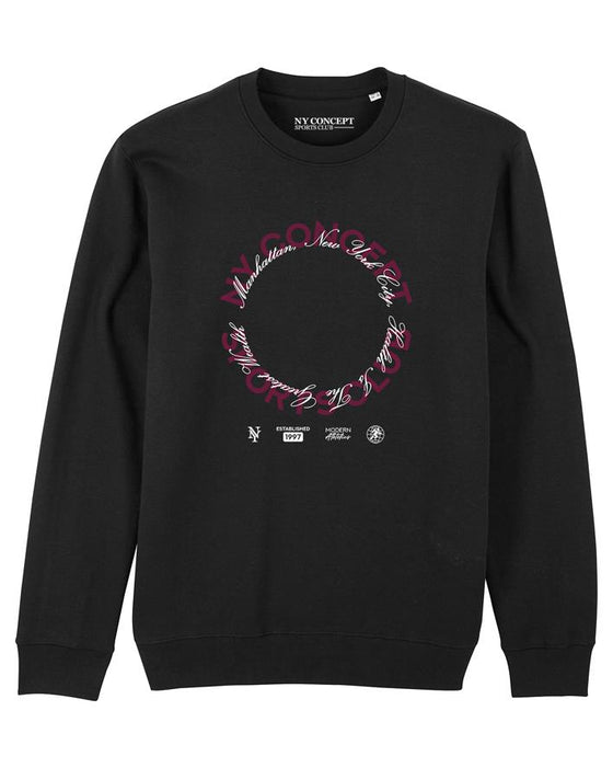 NY CONCEPT ROTATION CREW NECK SWEATER BLACK