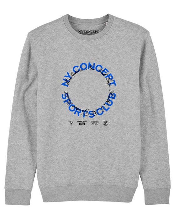 NY CONCEPT ROTATION CREW NECK SWEATER GREY