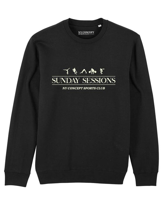 NY CONCEPT SESSIONS CREW NECK SWEATER BLACK
