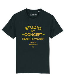 NY CONCEPT STUDIO T SHIRT BLACK YELLOW