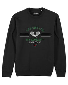  NY CONCEPT TENNIS CLUB CREW NECK SWEATER BLACK