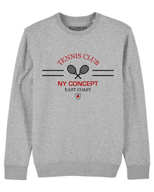  NY CONCEPT TENNIS CLUB CREW NECK SWEATER GREY