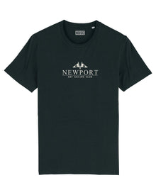  NEWPORT BAY SAILING CLUB FLAG BLACK T SHIRT