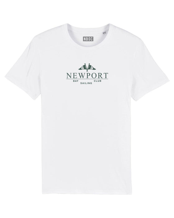 NEWPORT BAY SAILING CLUB FLAG WHITE T SHIRT
