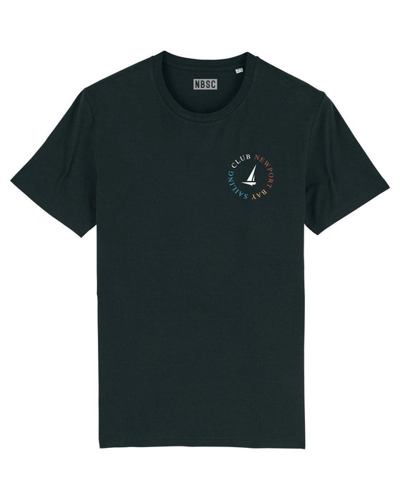 NEWPORT BAY SAILING CLUB LOGO BLACK T SHIRT