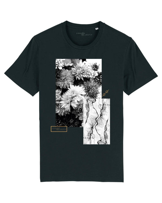COMMON KOLLECTIV FLORAL T SHIRT BLACK