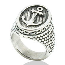  AWAKEN THE ROSE ANCHOR RING SILVER