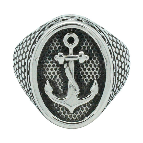AWAKEN THE ROSE ANCHOR RING SILVER