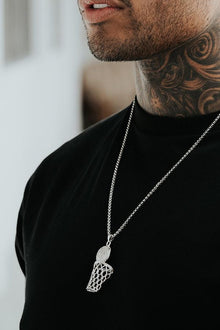  AWAKEN THE ROSE Basketball Pendant Silver