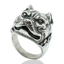  AWAKEN THE ROSE Bulldog ring silver