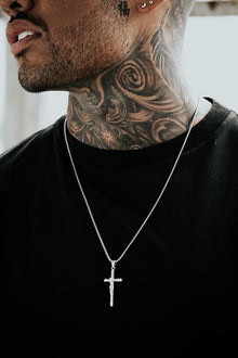  AWAKEN THE ROSE CRUCIFIX PENDANT SILVER