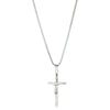 AWAKEN THE ROSE CRUCIFIX PENDANT SILVER