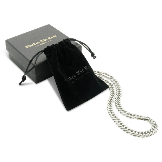 AWAKEN THE ROSE Cuban Chain 8mm Silver