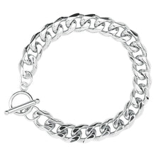  AWAKEN THE ROSE Cuban Hoop Bracelet Silver