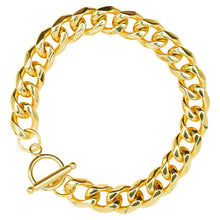  AWAKEN THE ROSE Cuban Hoop Bracelet 7mm 14kt Gold Plated