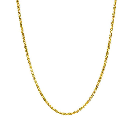 AWAKEN THE ROSE Curb Wheat Chain 14Kt Gold Plated