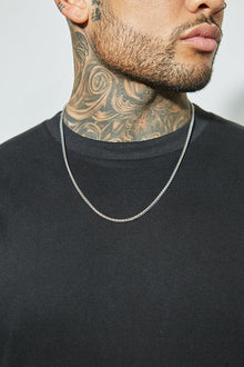  AWAKEN THE ROSE Curb Wheat Chain Silver