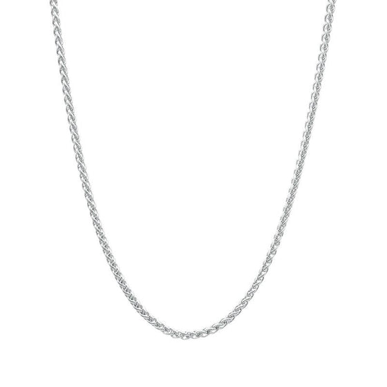 AWAKEN THE ROSE Curb Wheat Chain Silver
