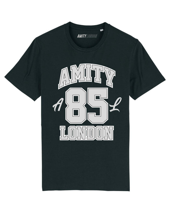 AMITY VARSITY T SHIRT BLACK