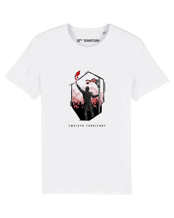 12TH TERRITORY FLARE RED WHITE T SHIRT