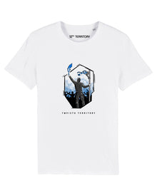  12TH TERRITORY FLARE BLUE WHITE T SHIRT