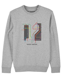  12TH TERRITORY UNDERGROUND CREW SWEATER  GREY