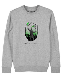  12TH TERRITORY FLARE CREW SWEATER GREY GREEN