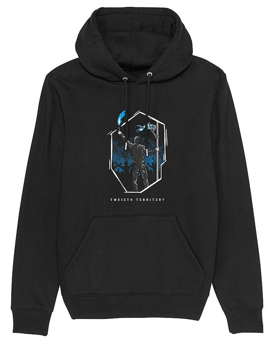 12TH TERRITORY FLARE HOOD BLACK BLUE