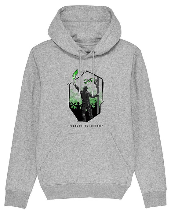 12TH TERRITORY FLARE HOOD GREY GREEN