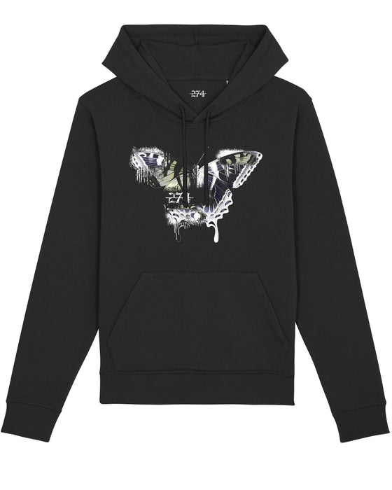 274 BUTTERFLY SKETCH BLACK HOOD
