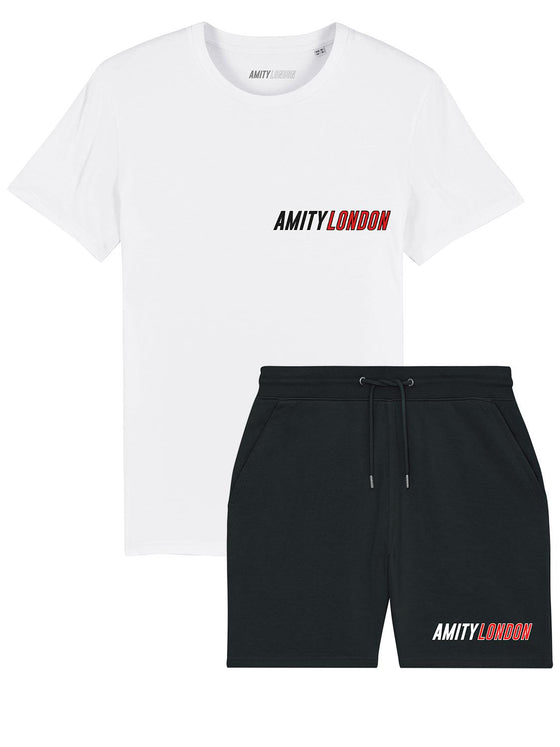 AMITY TWIN SET WHITE/BLACK/RED